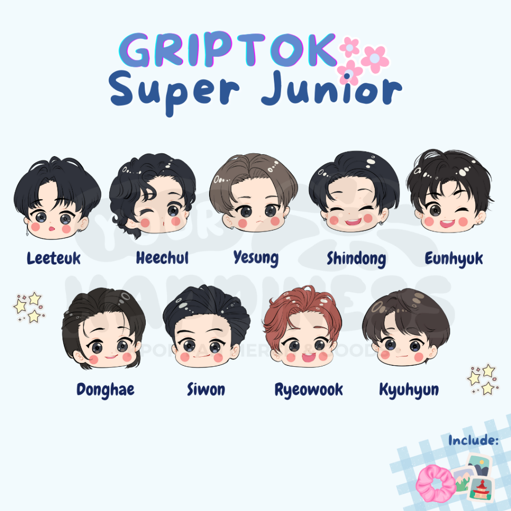 GRIPTOK Super Junior version / suju SJ / leeteuk heechul yesung shindong eunhyuk donghae siwon ryeow