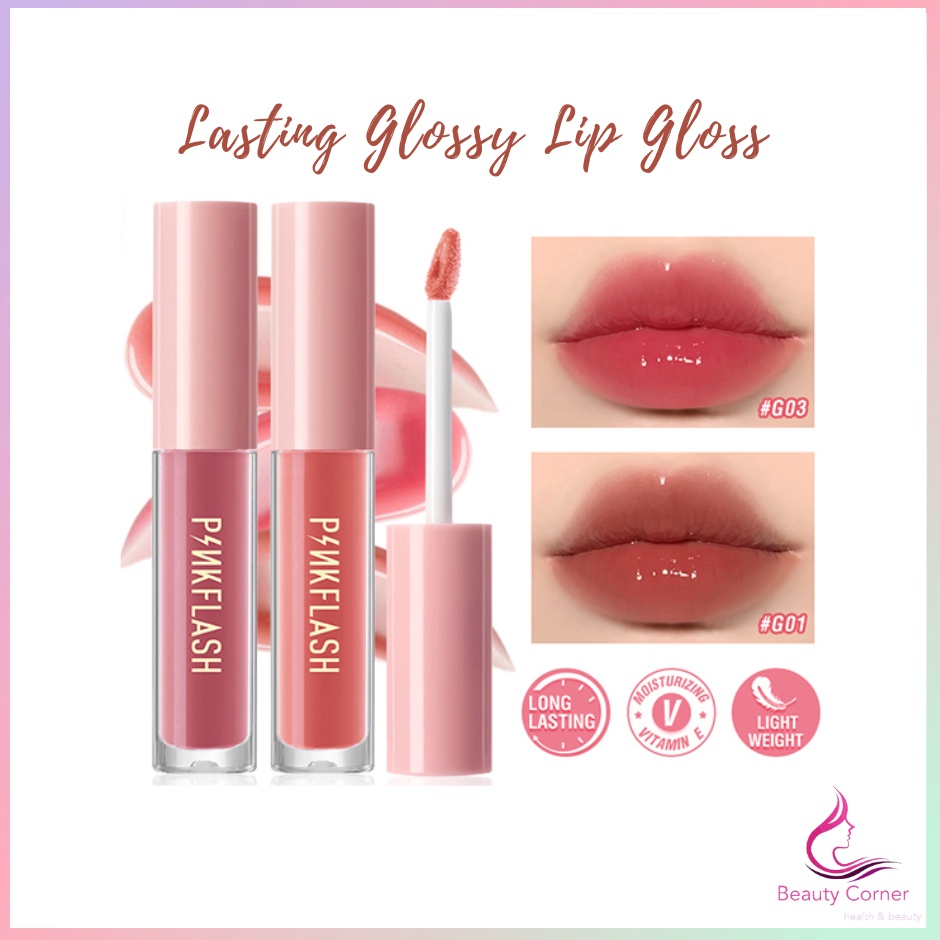 Laku Keras PinkFlash Lasting Glossy Lip Gloss