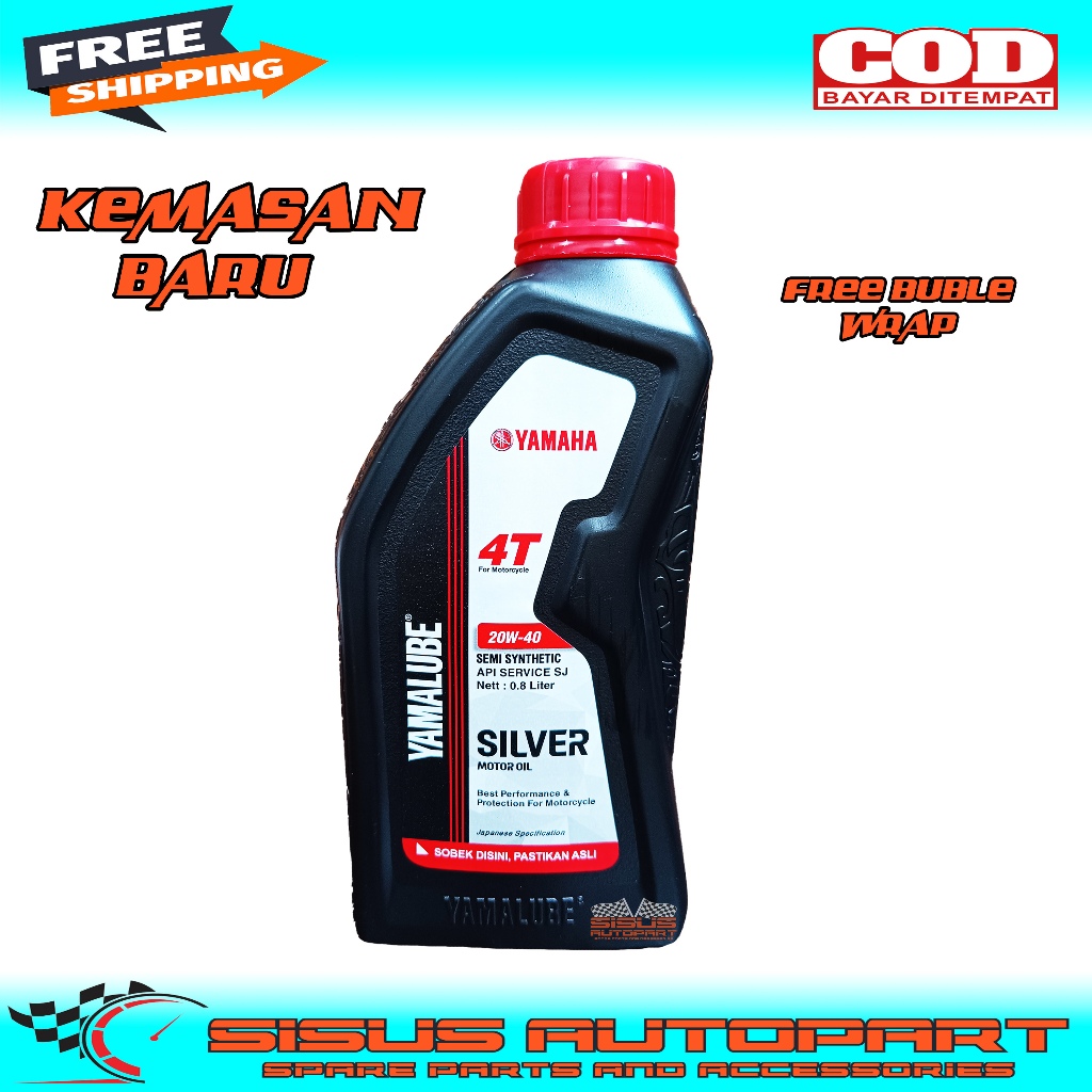 OLI YAMALUBE SILVER 0.8L / OLI YAMALUBE MOTOR BEBEK JUPITER Z VEGA ZR FORCE / OLI MOTOR BEBEK
