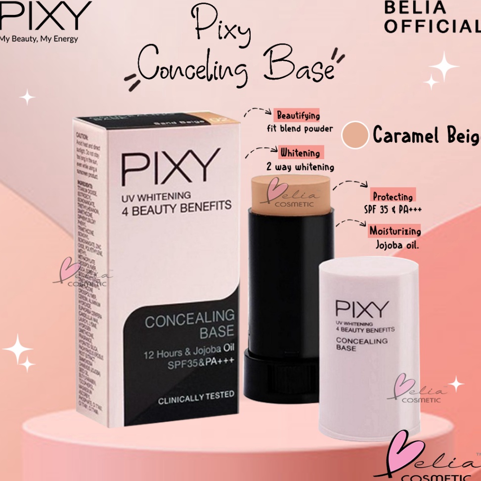 Instan  BELIA  PIXY Concealing Base 9g  UV Whitening 4 Beauty Benefits concealer stick
