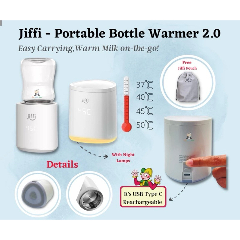 Jiffi Portable Bottle Warmer Preloved, like new