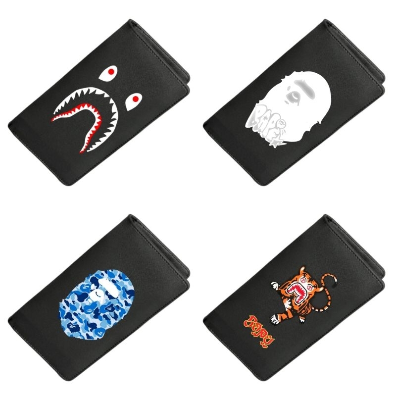 Dompet Panjang Semi Kulit Bape Bathing Ape Distro Tebal Keren / Dompet Panjang Distro Bathing Ape Pr
