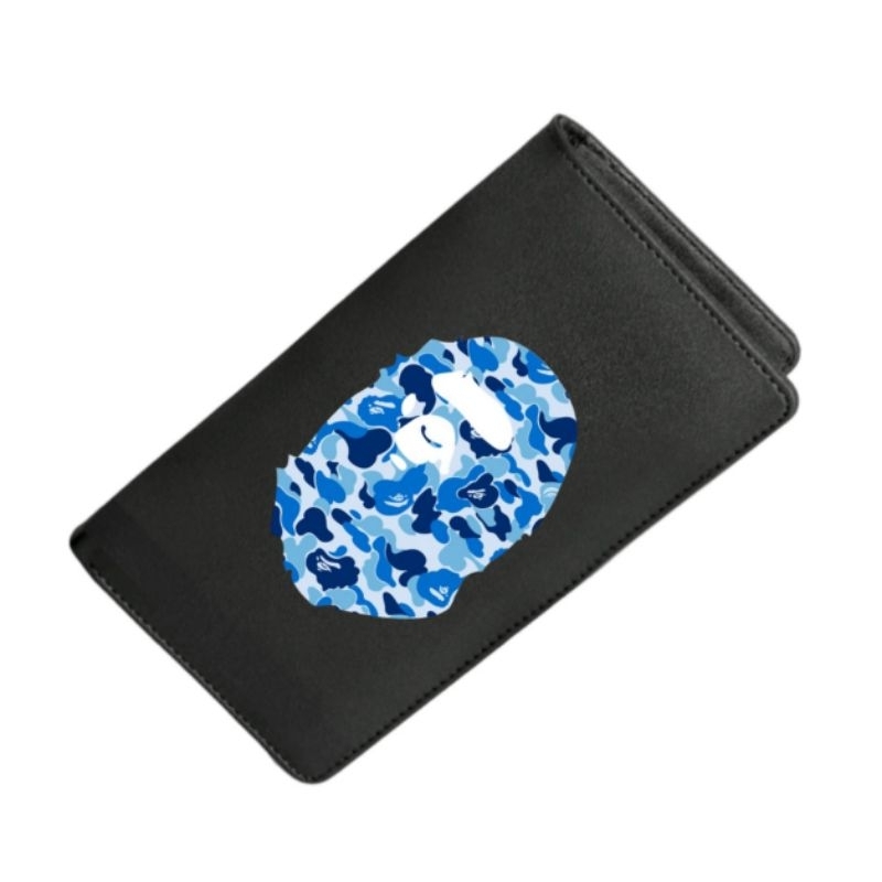 Dompet Panjang Semi Kulit Bathing Ape Bape Original Distro / Dompet Panjang Distro Bape Pria Wanita 