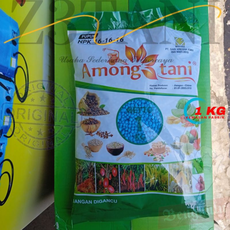 NPK 16 16 16 AMONG TANI 1 kg  Penyubur Tanaman Daun Akar dan Batang