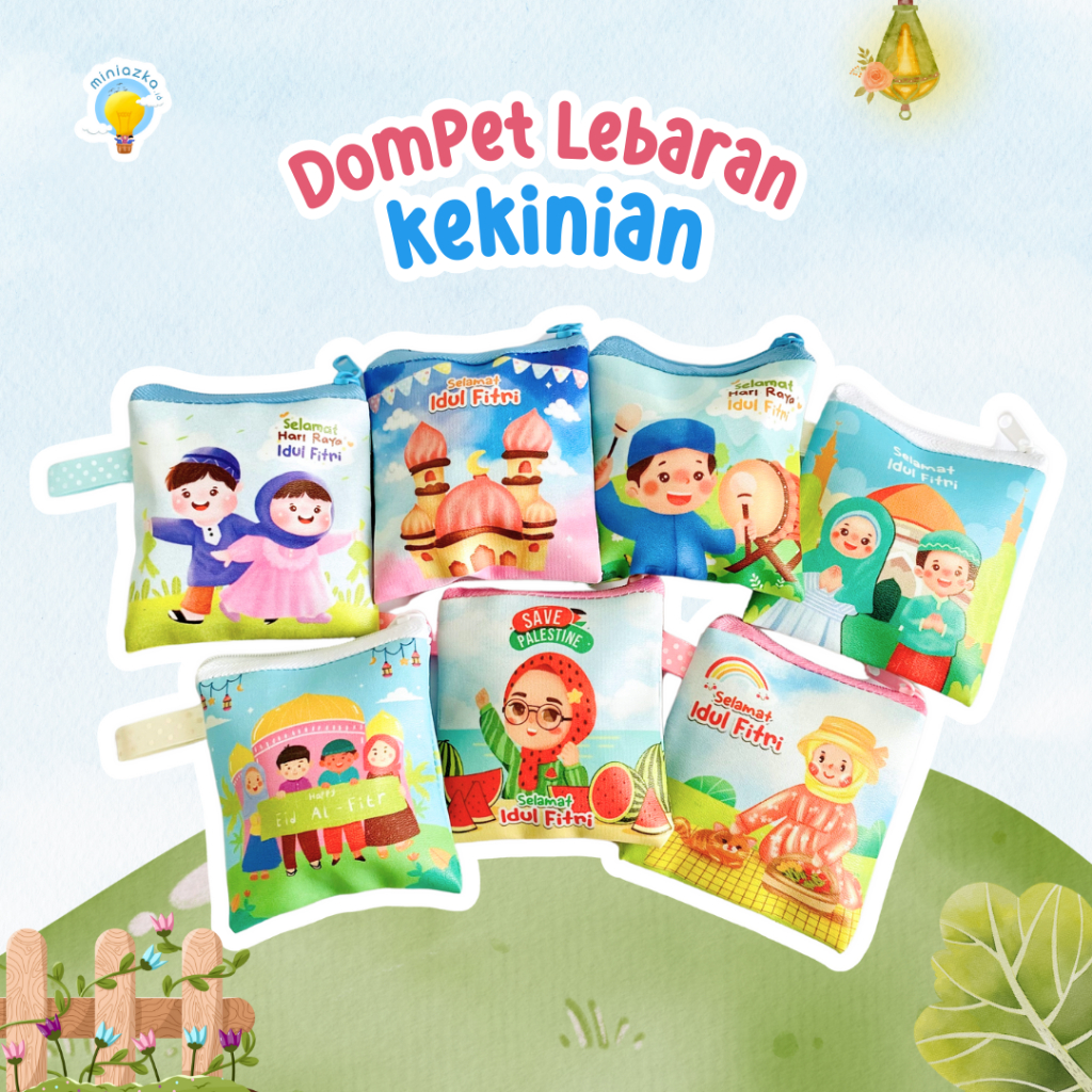 

DOMPET LEBARAN ANAK MUSLIM KEKINIAN / MINI WORKSHEET / AMPLOP ANGPAU LEBARAN / DOMPET UANG LEBARAN