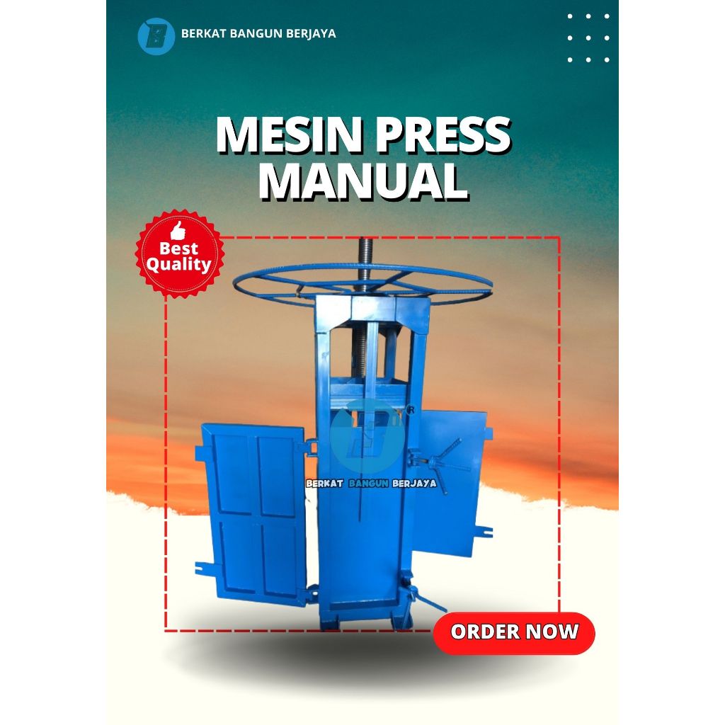 Mesin Pres Kardus Manual / Mesin Press Kaleng / Mesin Press Plastik