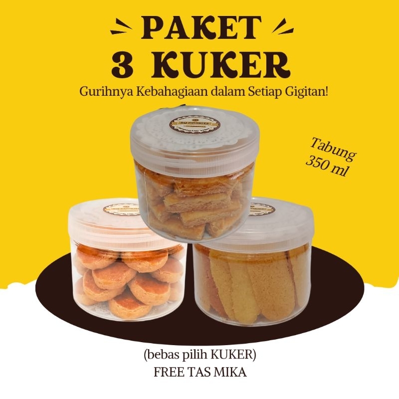 

PAKET 3 KUKER FREE TAS MIKA HAMPERS LEBARAN