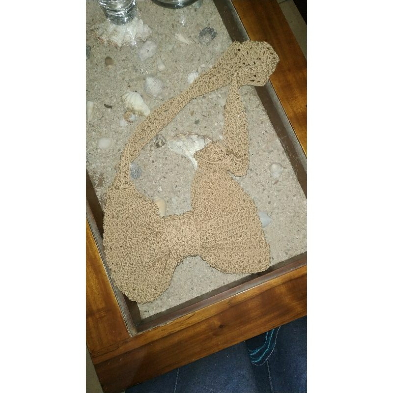 CROCHET BAG /TAS RAJUT BENTUK PITA,tas slempang