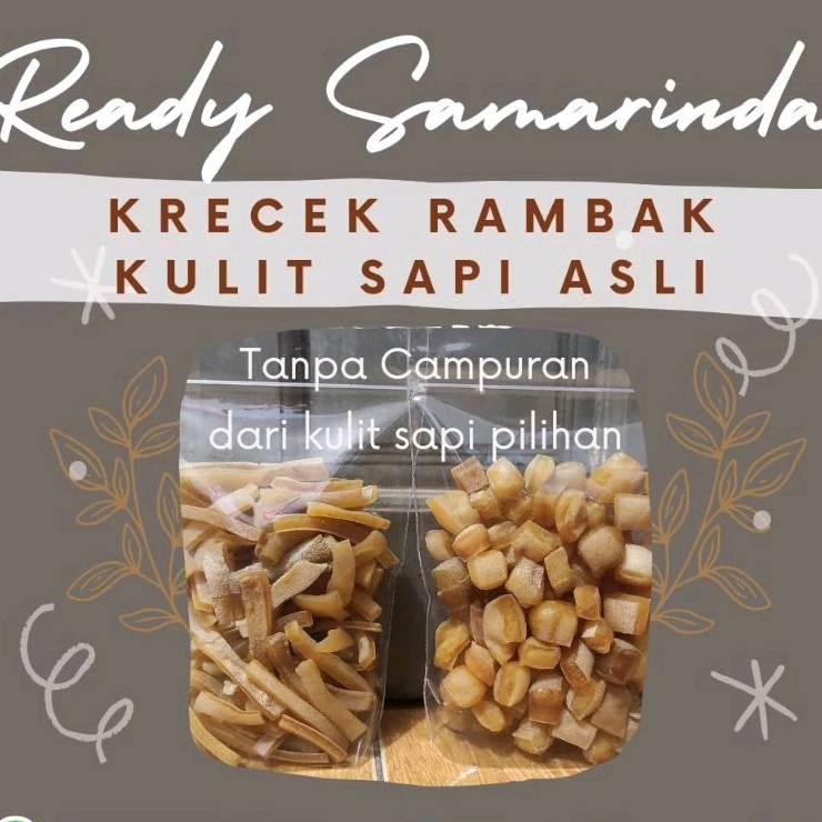 

Ready Samarinda krecek rambak kulit sapi asli tanpa campuran ukuran setengah kilo