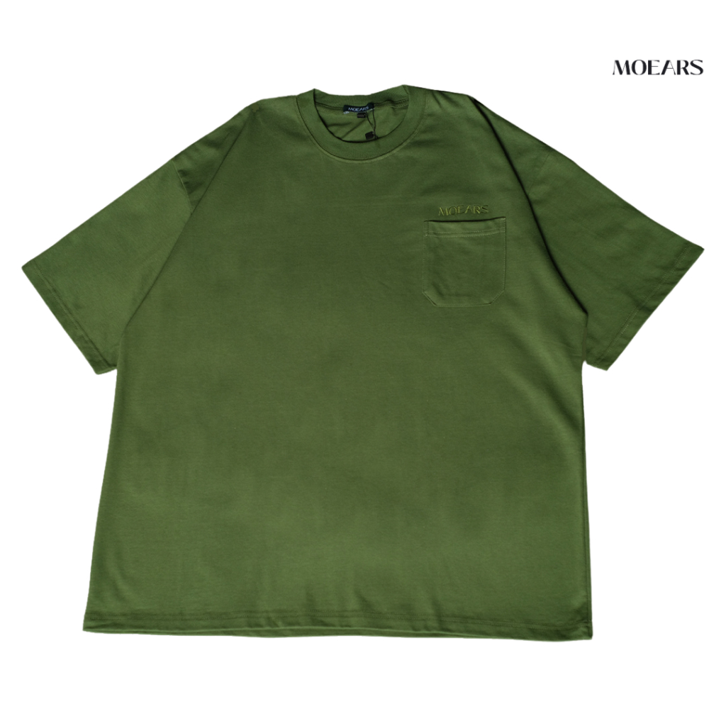 MOEARS - Heavyweight Cotton Oversize Tshirt Kaos Polos Green