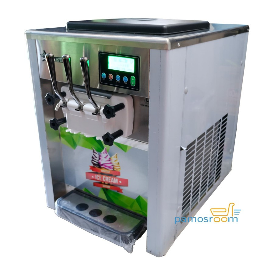 Mesin Pembuat Es Krim 3 Kran / Tuas Soft Ice Cream WIR-818T WIRASTAR