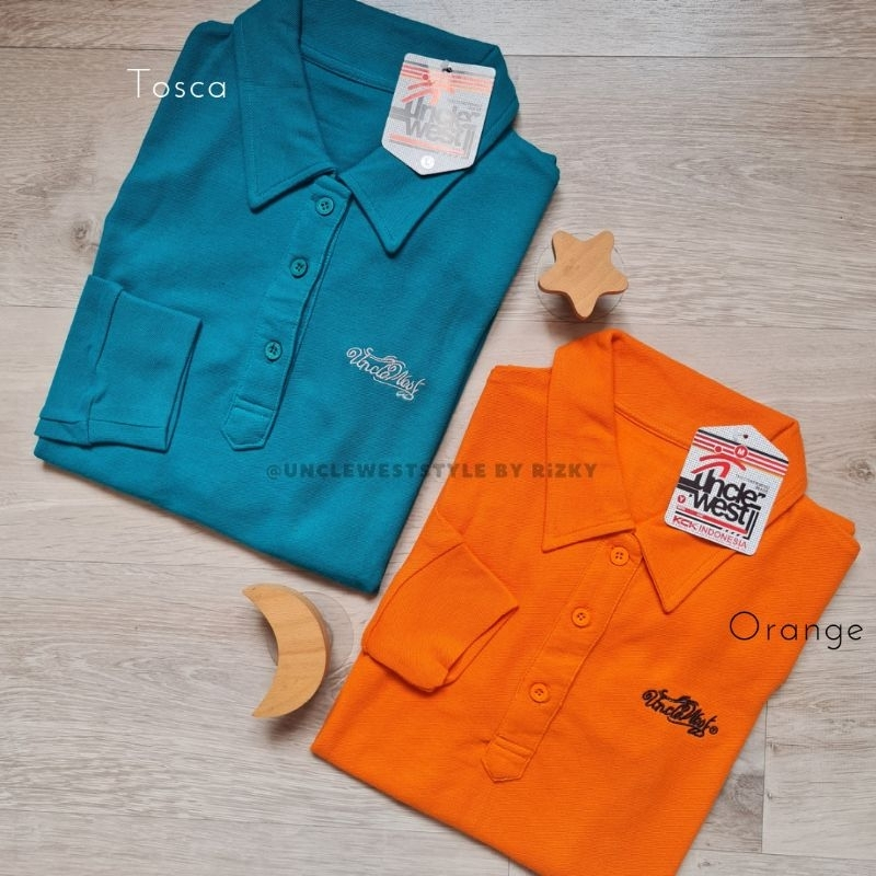 PAKAIAN TUNIK OLAHRAGA - TUNIK COMBY POLOS ORANGE - UNCLEWEST STYLE - UNCLEWEST BY KCK - PAKAIAN OLA