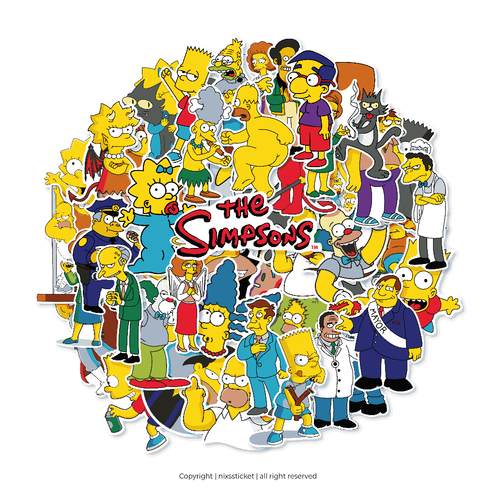 

[READY] STICKER PACK | THE SIMPSONS KARTUN | 50 PCS | KISSCUT | WATERPROFF | STIXIS.MARKET