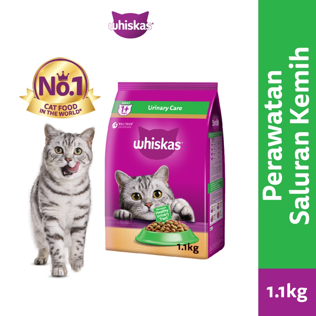 Whiskas Fungsional Makanan Kucing Kering Pilih Varian 1.1kg/450g