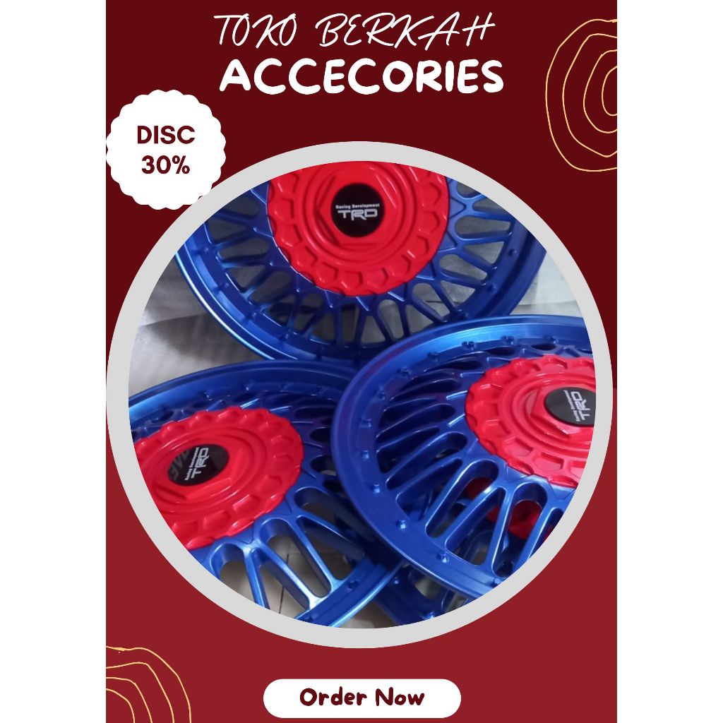 Tutup Dop Velg Mobil Ring 13 - Dop Velg Kaleng Mobil Ring 13 - Dop Velg Mobil Ring 13 - 1 SET DOP RO