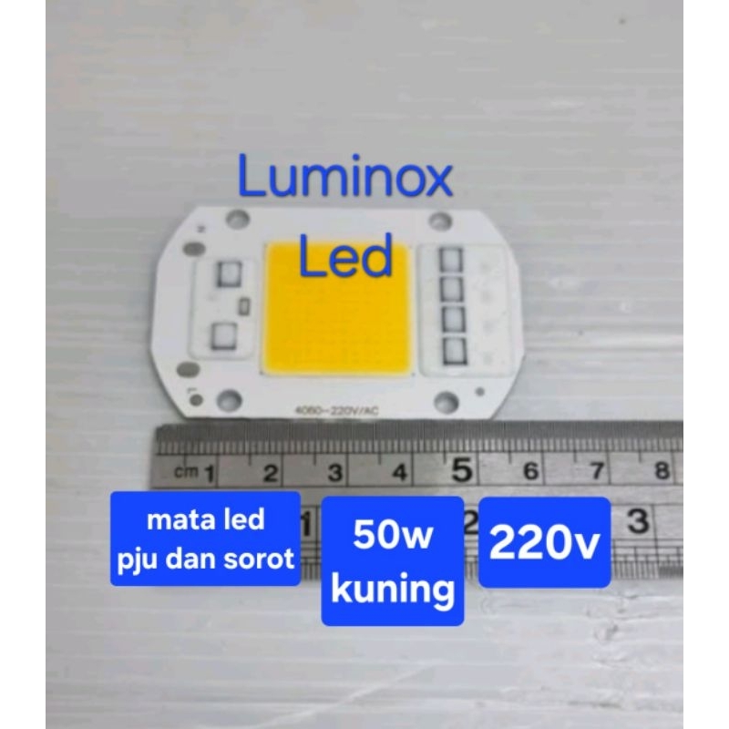 mata led pju cobra 50w 50watt 220v / chip cob sorot led 50 watt 50w kuning - putih 50w 220volt