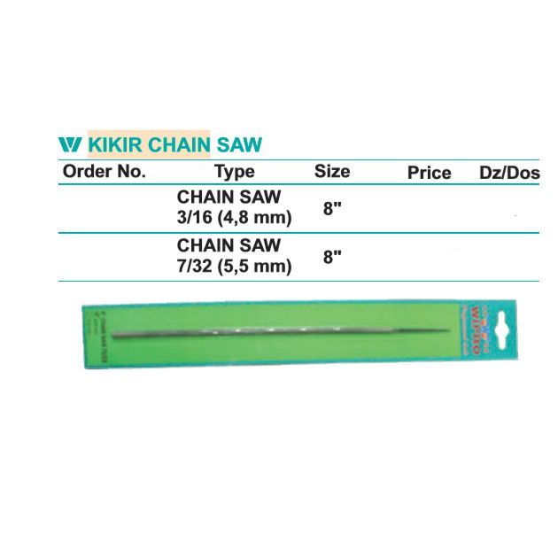 

Kikir Chain Saw WIPRO 5,5 mm x 200 mm Kikir Gergaji 5.5mm x 200mm