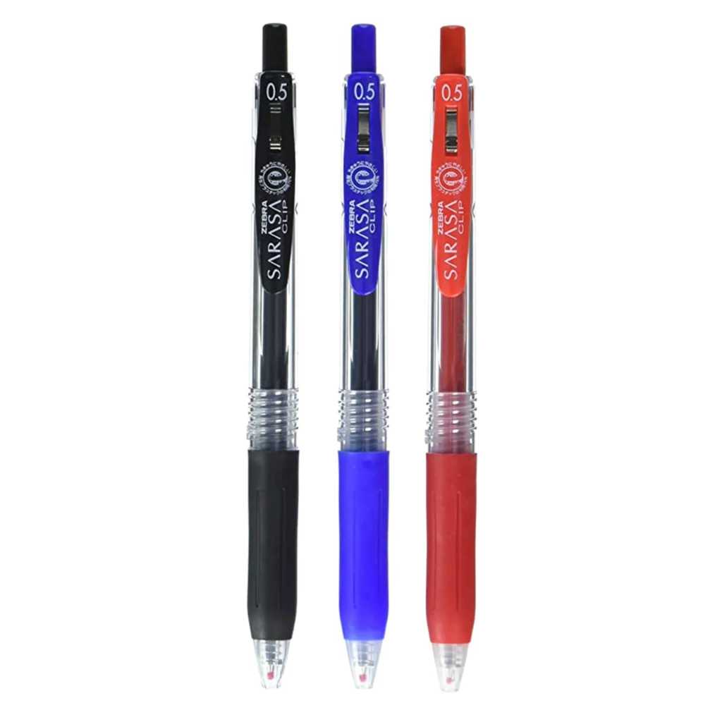 

Bolpen Sarasa Clip 0.5 | 0.7 | 1.0 Hitam Biru Merah