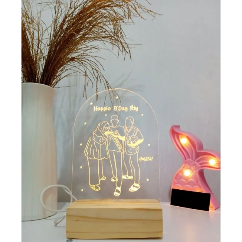 AKRILIK LED CUSTOM / KADO WISUDA / HAMPERS