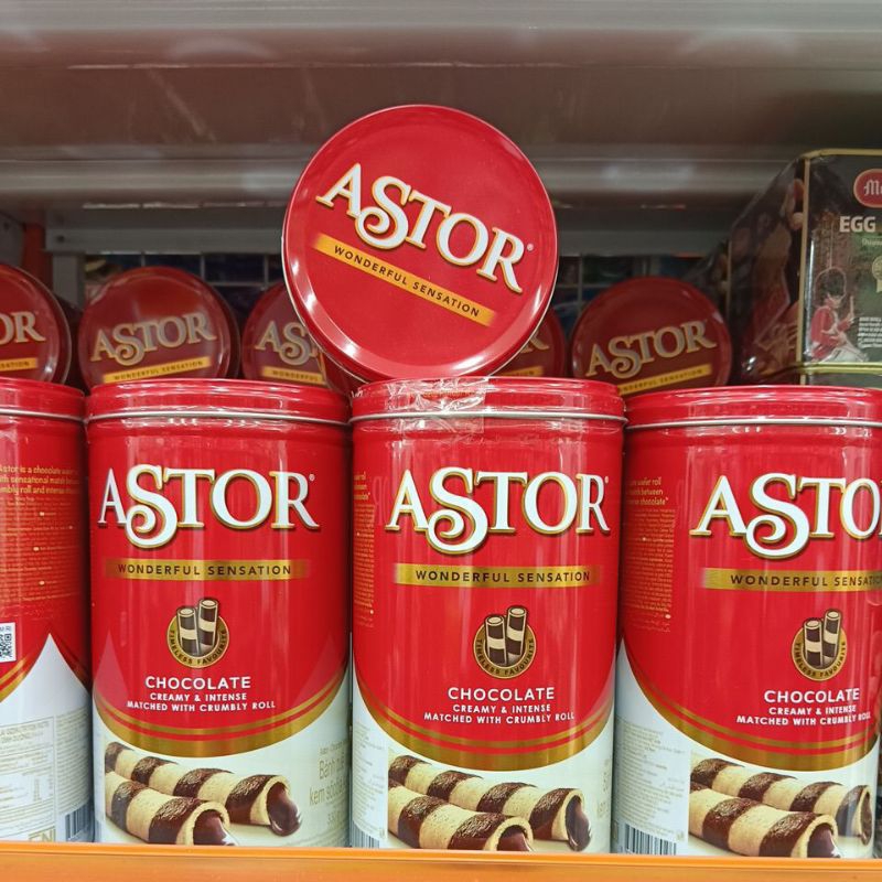 ASTOR CHOCOLATE KEMASAN KALENG KECIL 330GR