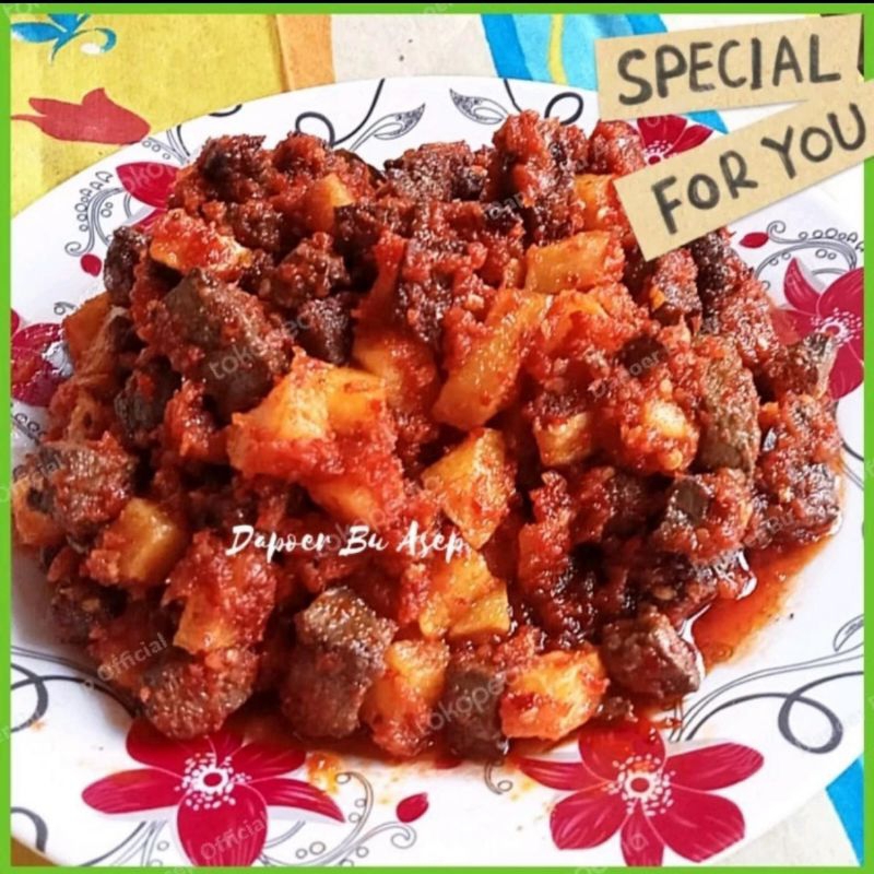 

Balado Ati Sapi + Kentang