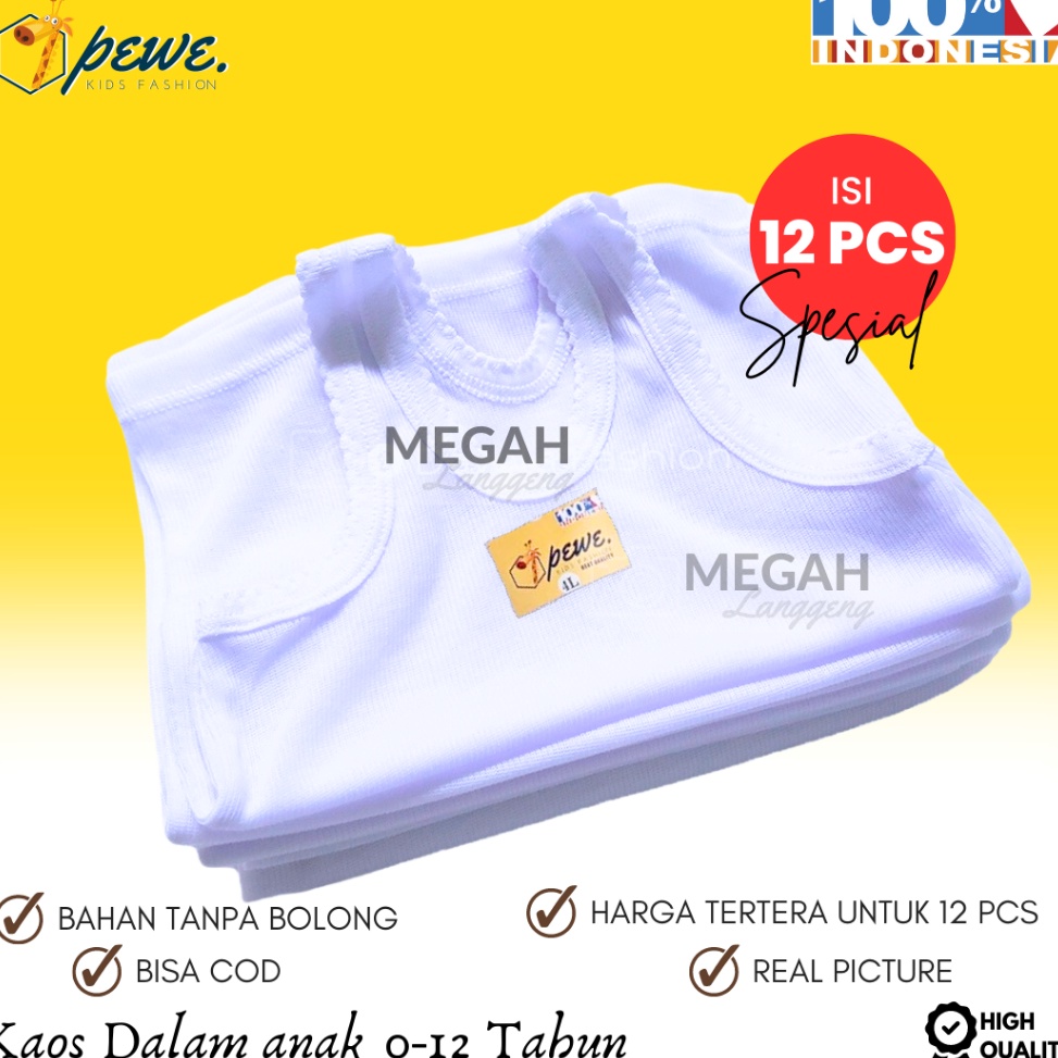 Promosi Spesial 12 Pcs Singlet Kaos Dalam anak laki laki newborn  12 tahun  Kaos dalam anak laki lak