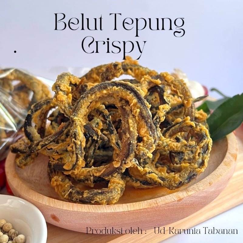 

Cemilan Belut Crispy/Belut Tepung Crispy/Lauk Belut Crispy/Oleh-oleh Khas Bali/Lauk khas bumbu Bali