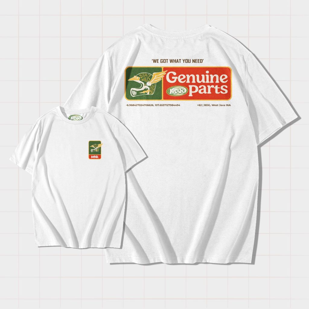 Kaos Motor Trail Mudxracer Genuine Parts Trail Vintage Tril Tua