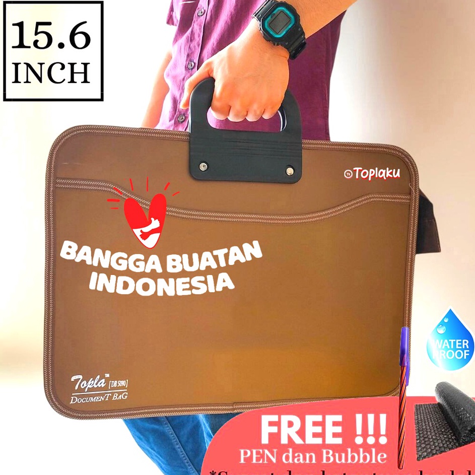 Spesial Edition TOPLA Tas Berkas Dokumen File Besar Anti Air Resleting 156 Inch Document Bag Tenteng