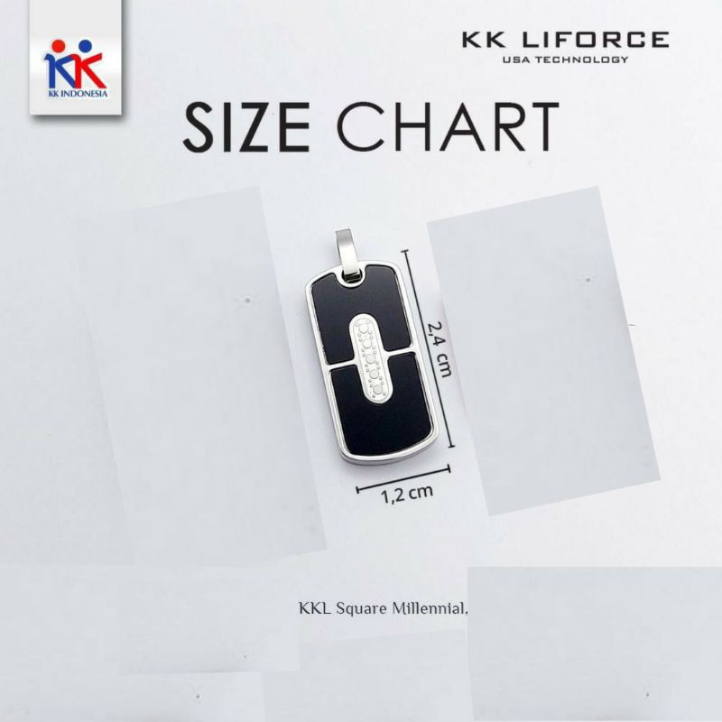 Kalung KK Liforce square millennial made in usa original 100%