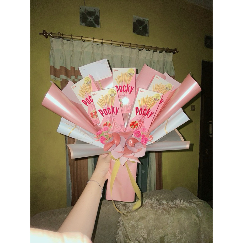 

bouquet poky pink/ coklat