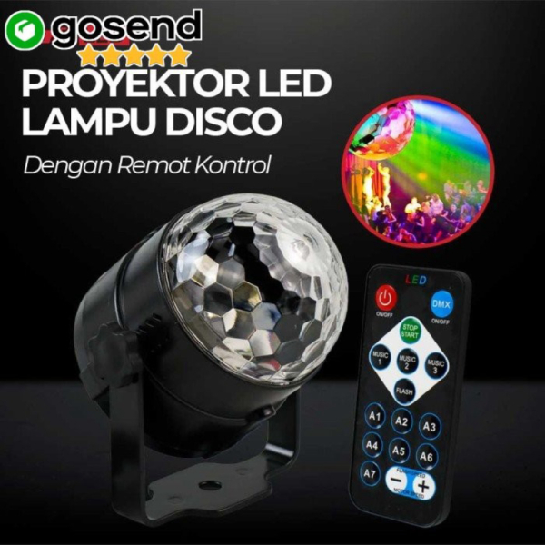 Unik Lampu Hias Sorot Disco LED Ungu Par Light Dekorasi  Remote Control Limited