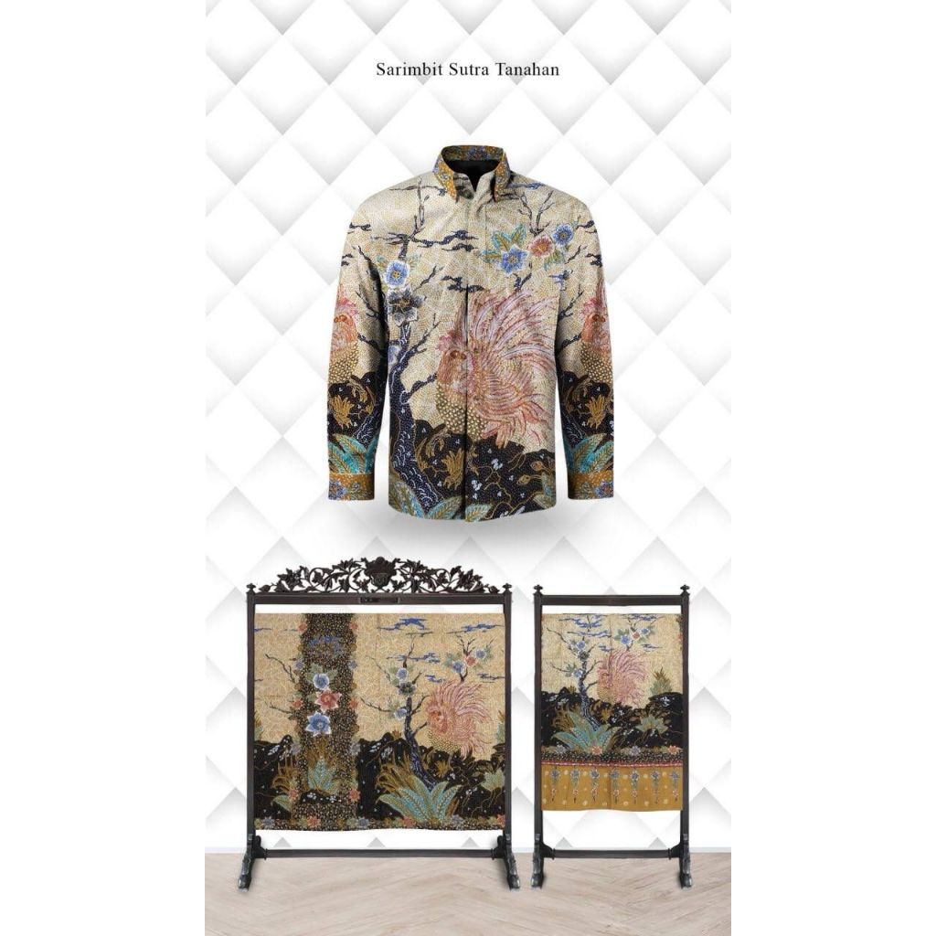 Kain Sarimbit Kemeja Pria Sarung Selendang Batik Tulis Atbm Sutera Baron limited Edition
