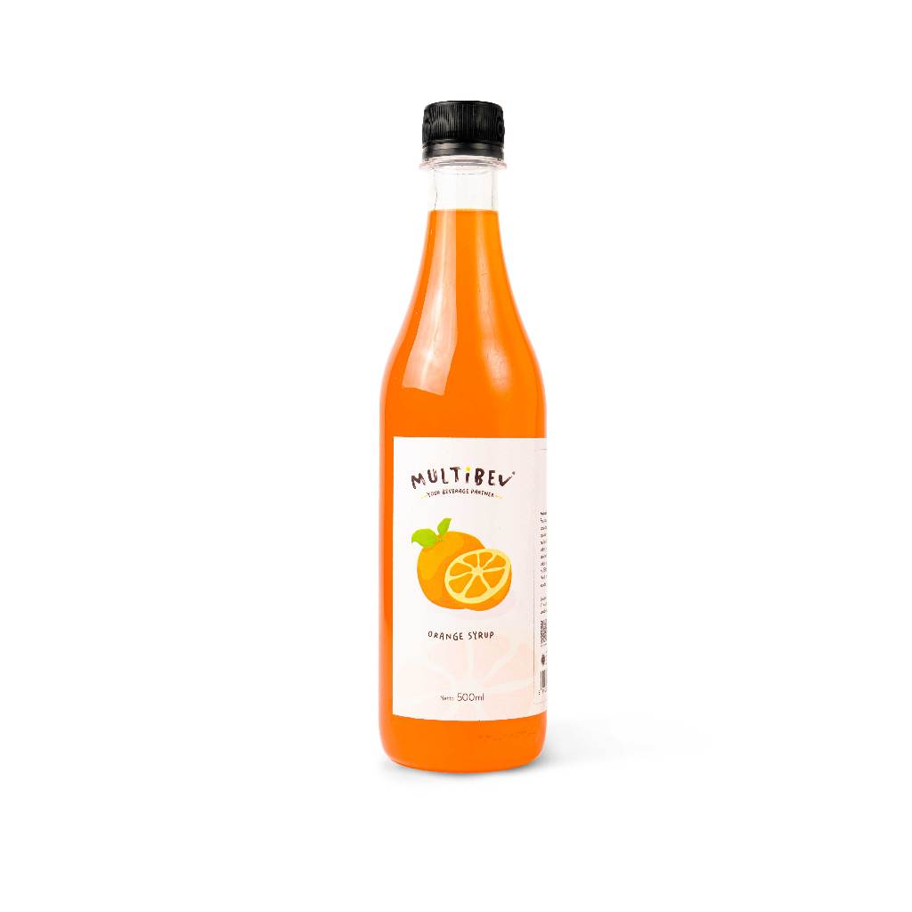 

MultiBev - Minuman Sirup Orange Bottle 500ml - Minuman Halal Kekinian ala Kafe