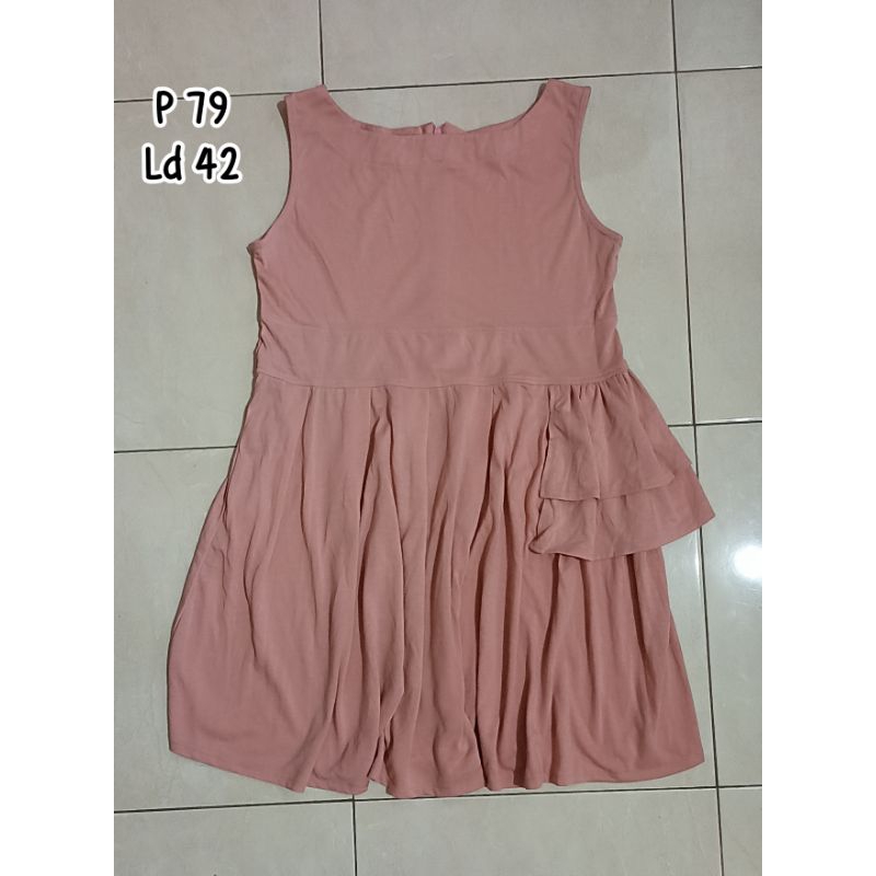 New‼️- mini dress wanita pink tanpa lengan you can see kensi tunik pakaian jalan cantik atasan blous