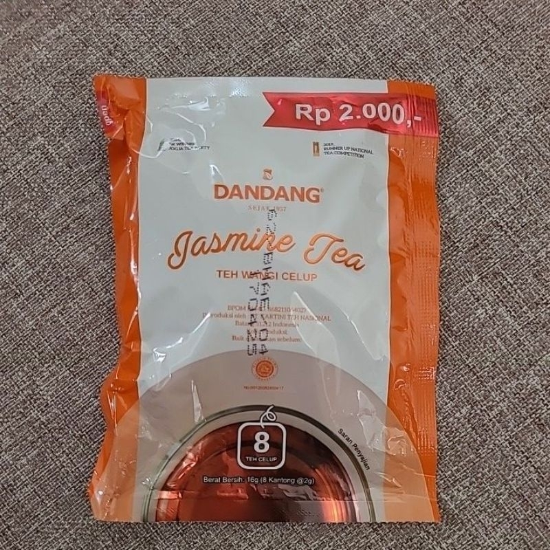 

Teh Dandang Jasmine 1 pak isi 8 teh celup