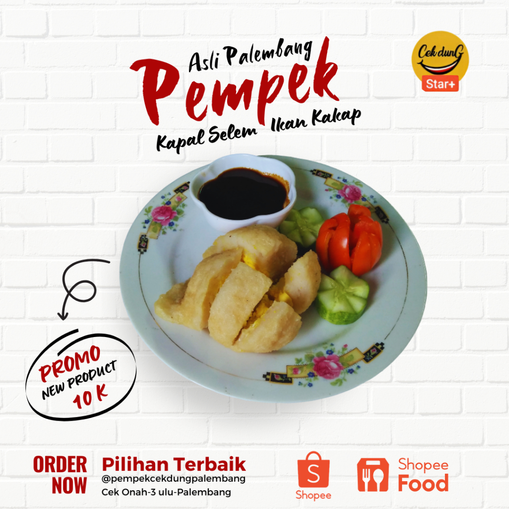 

Pempek Palembang Kapal Selam Ikan Laut Kakap | Pempek Cek Dung Palembang