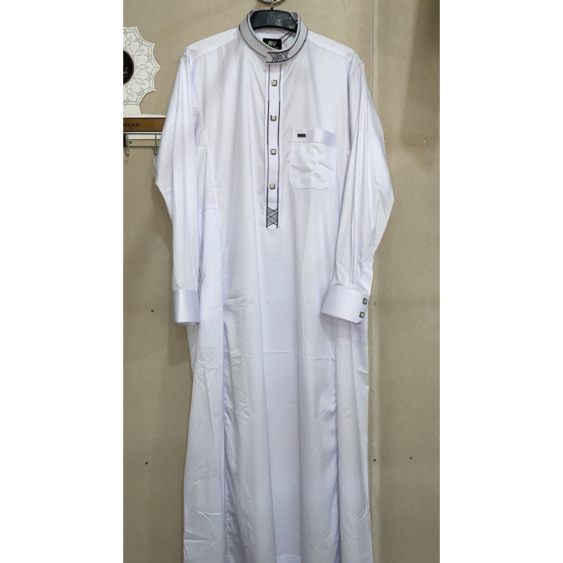 Gamis Putih Pria Dewasa - Al Wafa lengan panjang