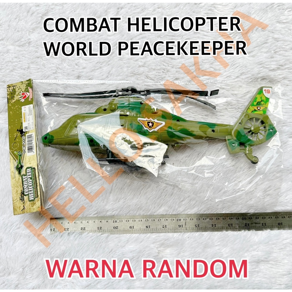 MAINAN OCT 5113 COMBAT HELICOPTER WORLD PEACEKEEPER HELIKOPTER BALING BALING KENDARAAN TERBANG KEMAS