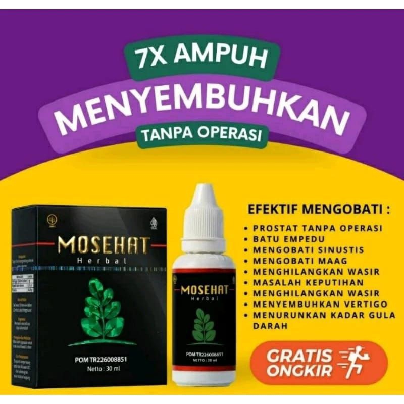 MOSEHAT HERBAL ORIGINAL100% Mosehat Obat Prostat Mosehat Obat Amandel Hernia Mosehat