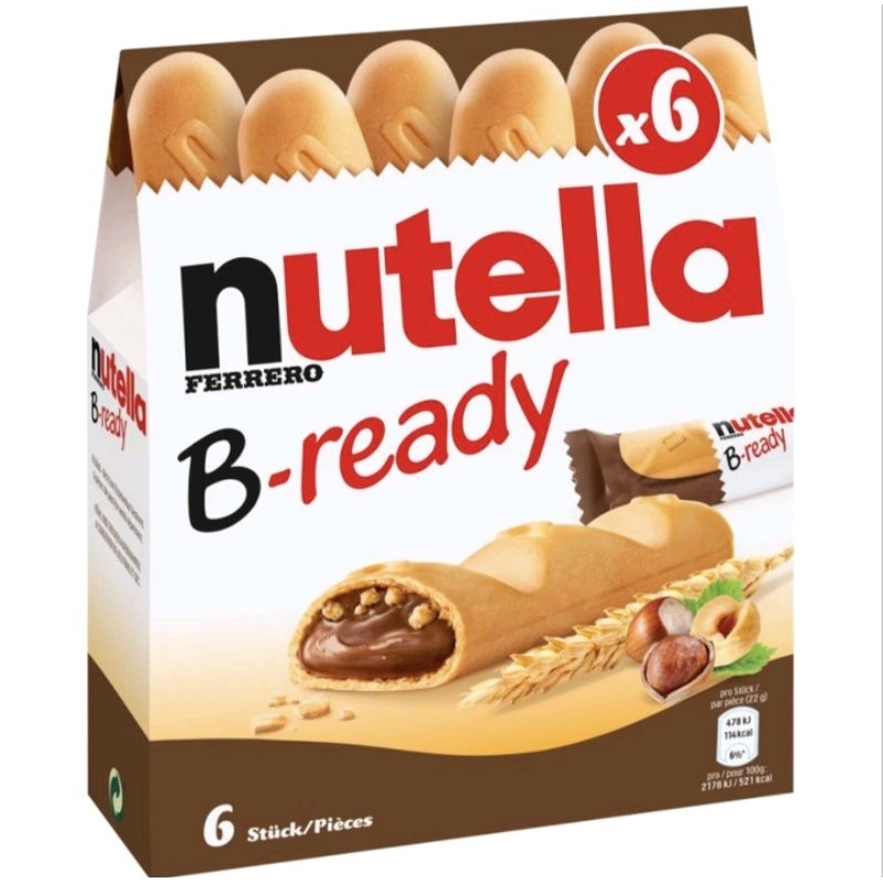 

Nutella B-Ready 22gr x 6 pcs EXP Februari 2026