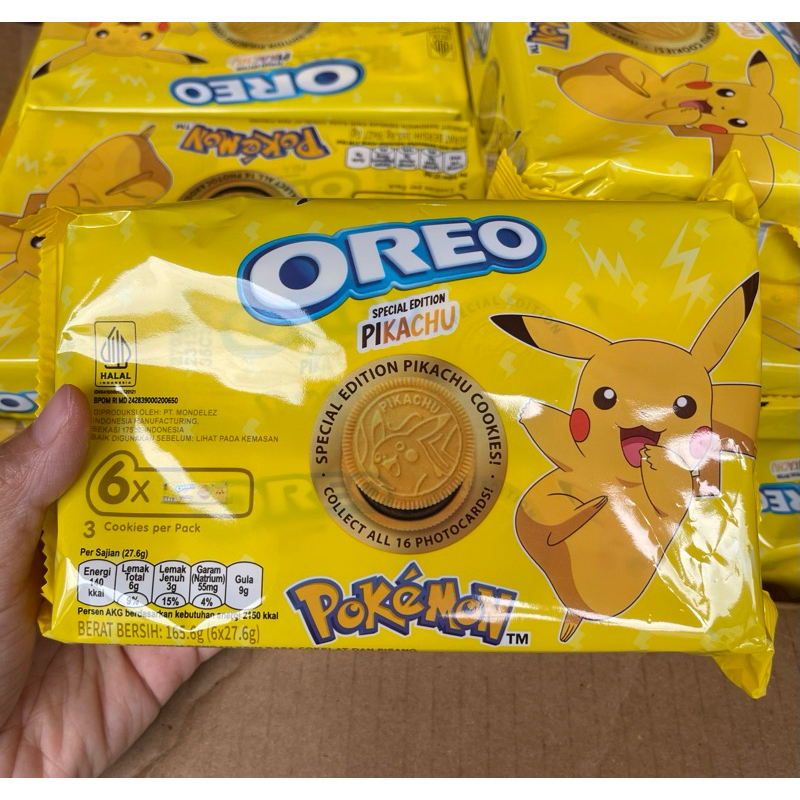 

agen distributor makanan ringan snack biskuit oreo pokemon pikachu special edition pack murah