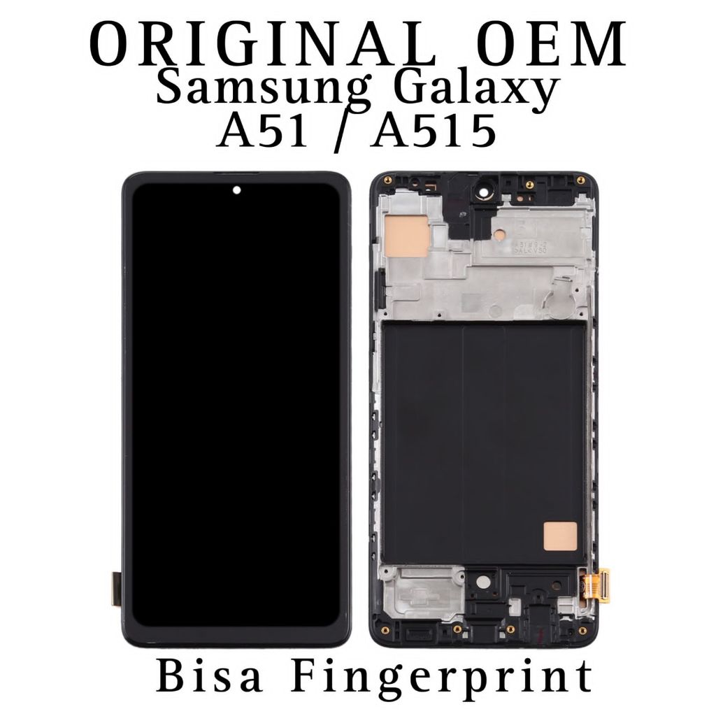Original Oem LCD Touchscreen Fullset + Frame Samsung Galaxy A51 4G / A515 4G / A515F 4G / SM-A515F/D