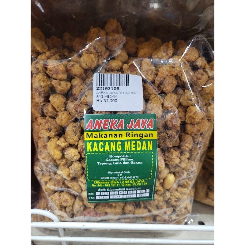 

SNACK KACANG ANEKA JAYA KACANG MEDAN/ATOM/KORO KUPAS/KULIT/TEPUNG