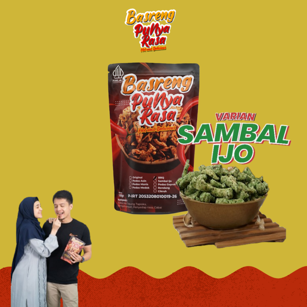 

Basreng Sambal Ijo Pedas Cemilan Pedas Ekstra Daun Jeruk Gurih Renyah