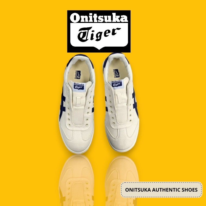 Onitsuka Tokuten Slip On Cream Navy