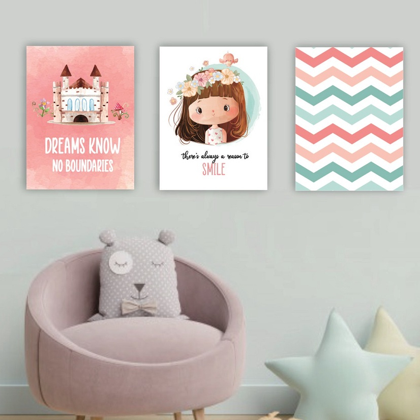 Frame Hiasan Dinding Aesthethic Wall Decor Minimalis Pajangan Rumah Dekorasi Kamar Anak Quotes Minim