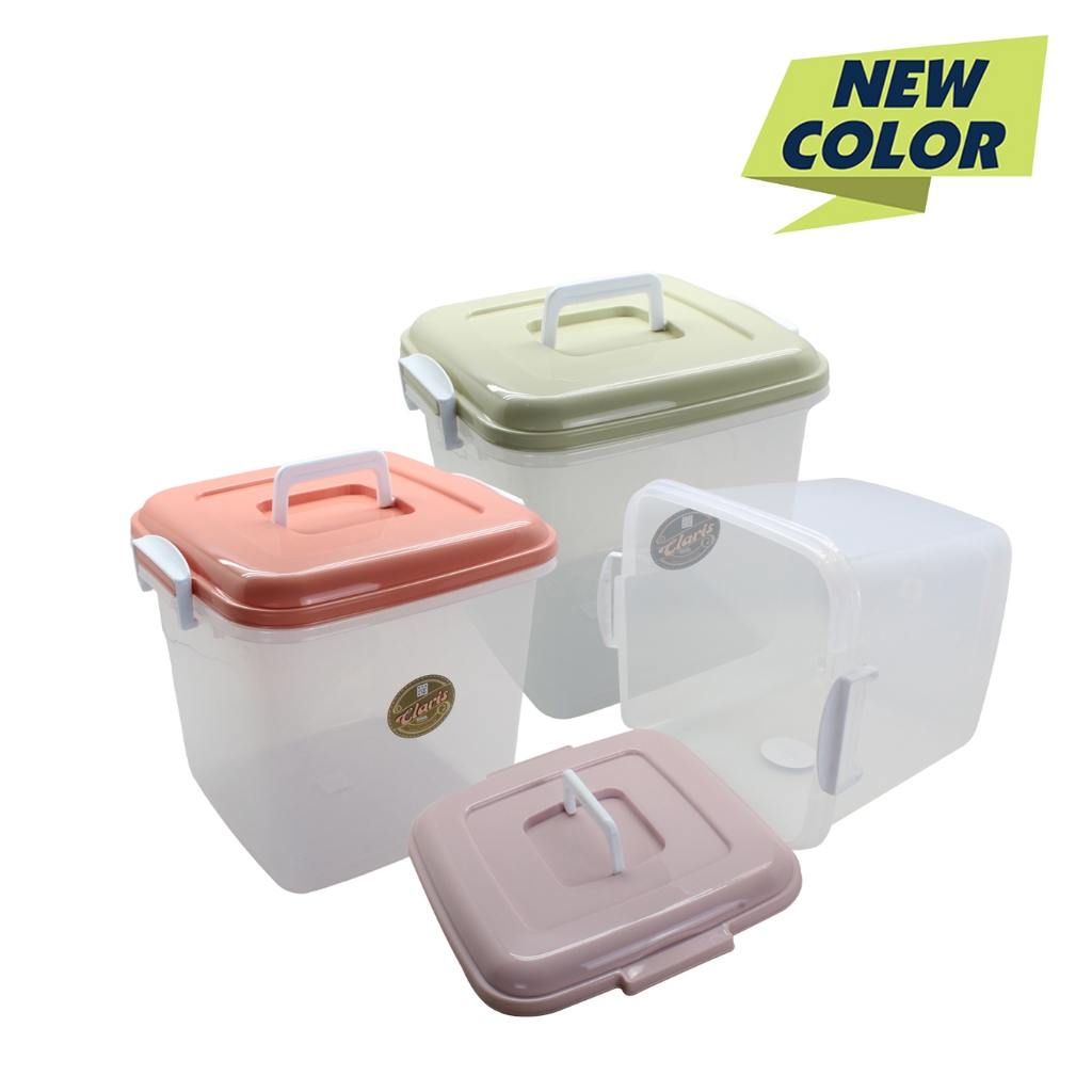 Claris 1057 Container Box Plastik 24 Liter Dengan Handle Pegangan Q-bic / Qbic Box Kotak Penyimpanan
