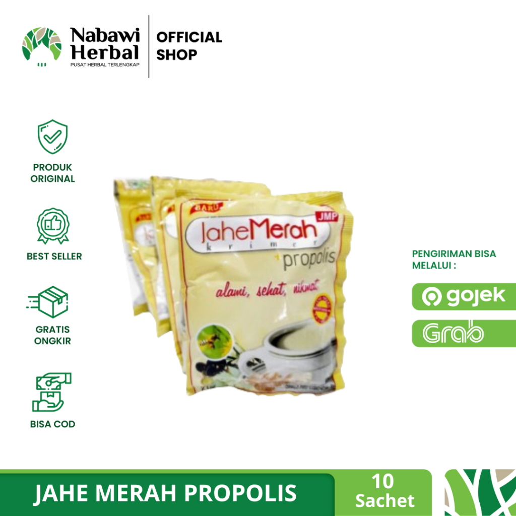 

Jahe Merah Krimer Propolis JMP Isi 10 Sachet