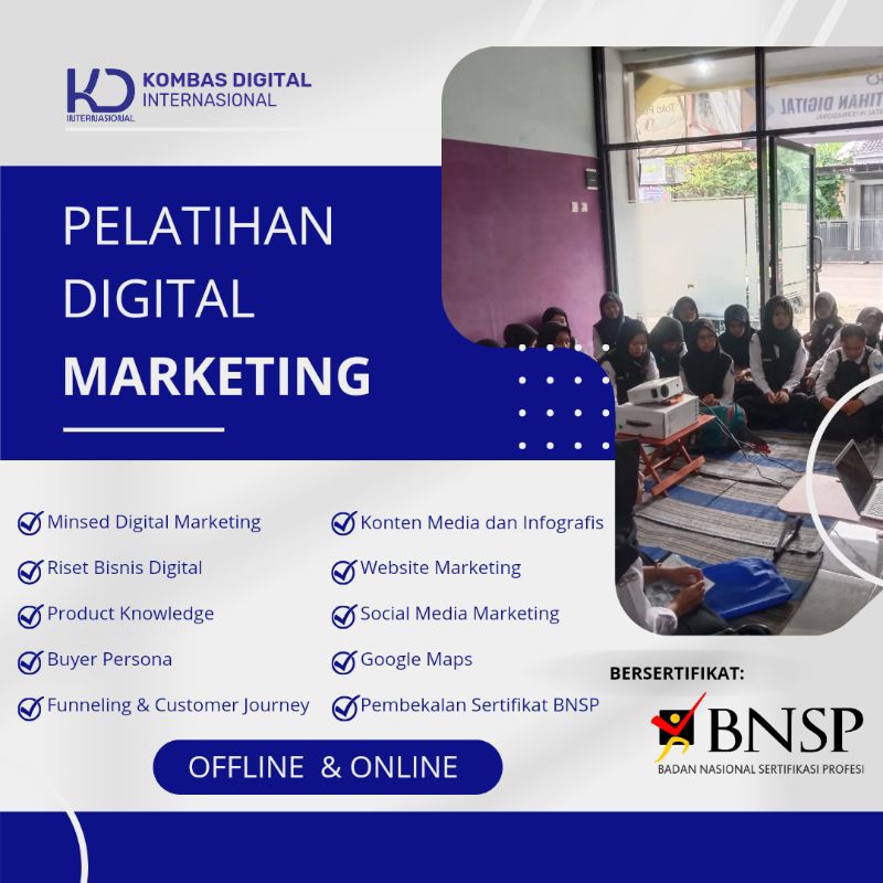 Pelatihan Digital Marketing Bersertifikat BNSP